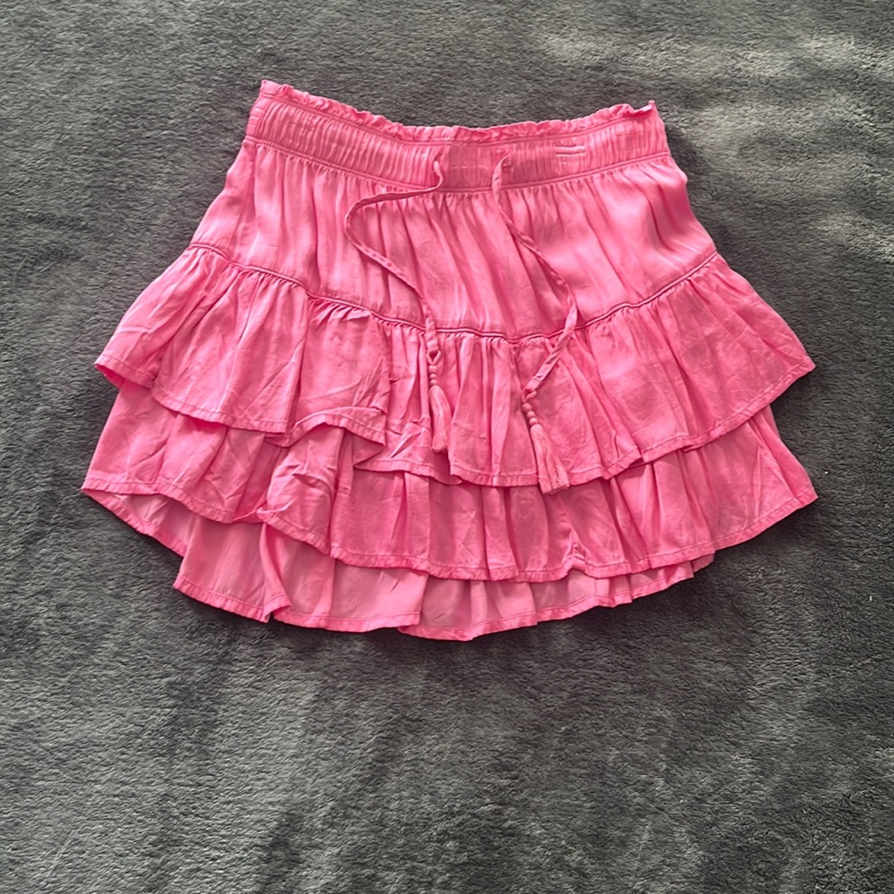 Pink aerie ruffle mini skirt 💕💛